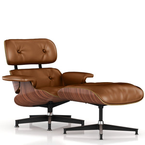 Eames Lounge Chair and Ottoman lounge chair herman miller Walnut Veneer Copper Leather 