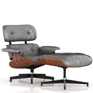 Eames Lounge Chair and Ottoman lounge chair herman miller Walnut Veneer Smoke Leather 