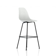 Eames Molded Plastic Bar Stool bar seating herman miller Black Base Frame Finish Alpine Standard Glide With Felt Bottom + $20.00