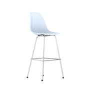 Eames Molded Plastic Bar Stool bar seating herman miller Trivalent Chrome Frame Finish + $40.00 Blue Ice Standard Glide With Felt Bottom + $20.00