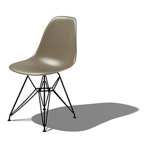 Eames Molded Plastic Side Chair-Wire Base / DSR Side/Dining herman miller Black Base Frame Finish Sparrow Seat and Back Standard Glide