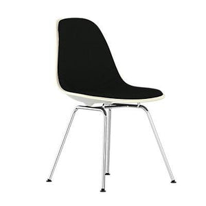Eames Molded Plastic Upholstered Side Chair with 4 legged Base Side/Dining herman miller 