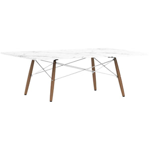 Eames Rectangular Dowel Leg Coffee Table Coffee Tables herman miller Carrara Marble +$1420.00 Walnut +$30.00 White