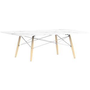 Eames Rectangular Dowel Leg Coffee Table Coffee Tables herman miller Carrara Marble +$1420.00 White Ash +$30.00 White