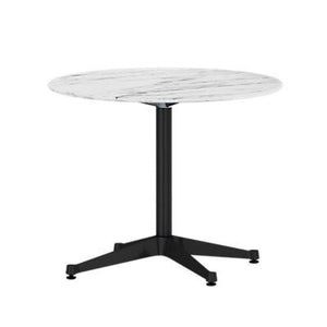 Eames Table Contract Base Round Outdoor 36" Dia. Outdoors herman miller 16-inches high Georgia Grey Marble Top Graphite Satin Base