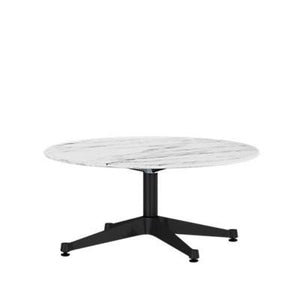 Eames Table Contract Base Round Outdoor 36" Dia. Outdoors herman miller 28 1/2-inches high Georgia Grey Marble Top Graphite Satin Base
