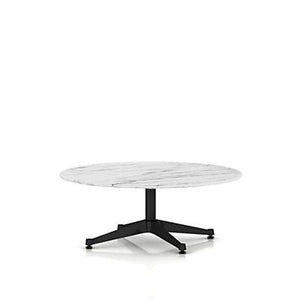 Eames Table Contract Base Round Outdoor 42" Dia. Outdoors herman miller 16-inches high Georgia Grey Marble Top Graphite Satin Base