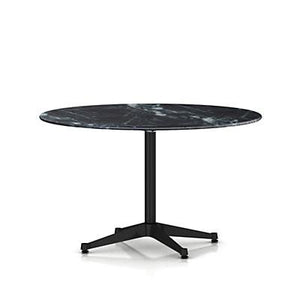 Eames Table Contract Base Round Outdoor 48" Dia. Outdoors herman miller 28 1/2-inches high Wisconsin Black Marble Top +$2815.00 Graphite Satin Base