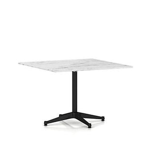 Eames Table Contract Base Square Outdoor Outdoors herman miller 42-inches deep X 42-inches wide Georgia Grey Marble Top Graphite Satin Base