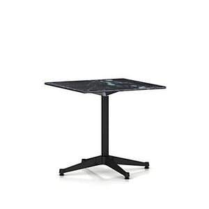 Eames Table Contract Base Square Outdoor Outdoors herman miller 30-inches deep X 30-inches wide Wisconsin Black Marble Top + $650 Graphite Satin Base