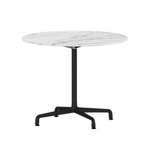 Eames Table Universal Base Round Outdoor 36" Dia. Outdoors herman miller 28 1/2-inches high Georgia Grey Marble Top Graphite Satin Base