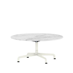 Eames Table Universal Base Round Outdoor 36" Dia. Outdoors herman miller 16-inches high Georgia Grey Marble Top White Base