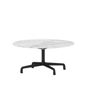 Eames Table Universal Base Round Outdoor 36" Dia. Outdoors herman miller 16-inches high Georgia Grey Marble Top Graphite Satin Base