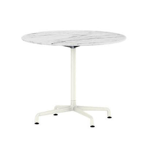 Eames Table Universal Base Round Outdoor 36" Dia. Outdoors herman miller 28 1/2-inches high Georgia Grey Marble Top White Base