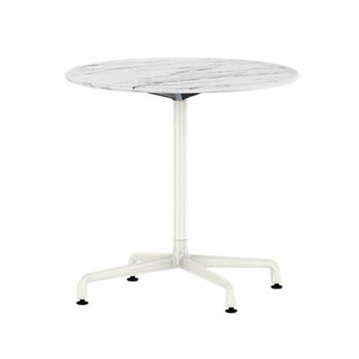 Eames Table Universal Base Round Outdoor 30" Dia. Outdoors herman miller 28 1/2-inches high Georgia Grey Marble Top White Base