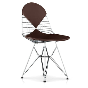 Eames Wire Chair with Bikini Pad Side/Dining herman miller Glides with Felt Bottom +$25.00 Tobacco Leather 