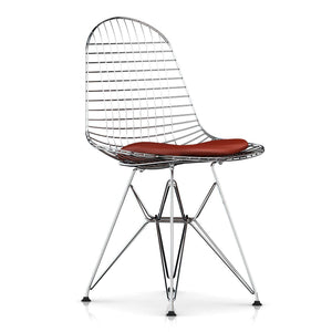 Eames Wire Chair-Leather Seat with Wire Back Side/Dining herman miller Cayon Leather Standard Glides 