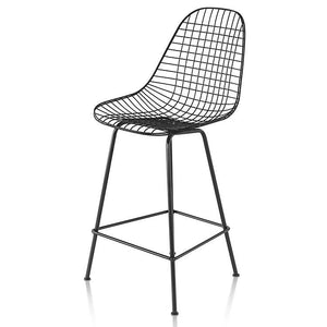 Eames Wire Stool Outdoor Stools herman miller Counter Height Black Standard Glides