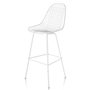 Eames Wire Stool Outdoor Stools herman miller Bar Height +$15.00 White Standard Glides