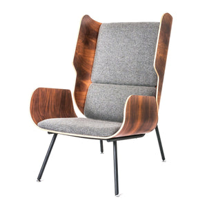 Elk Chair lounge chair Gus Modern Varsity Charcoal 