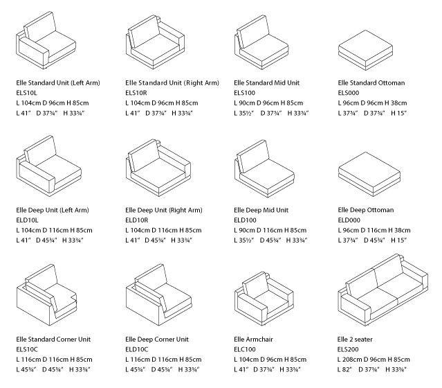 Elle 3 Seat Standard Depth Sofa Sofa Bensen 