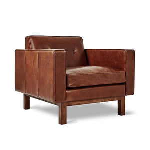 Embassy Chair lounge chair Gus Modern Saddle Brown Leather 