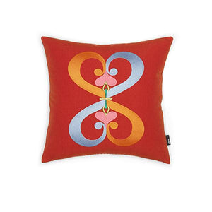 Embroidered Pillow Pillows Vitra Double Heart 
