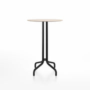 Emeco 1 Inch Bar Table - Round Top Coffee table Emeco Table Top 30" Black Powder Coated Aluminum Ash Wood