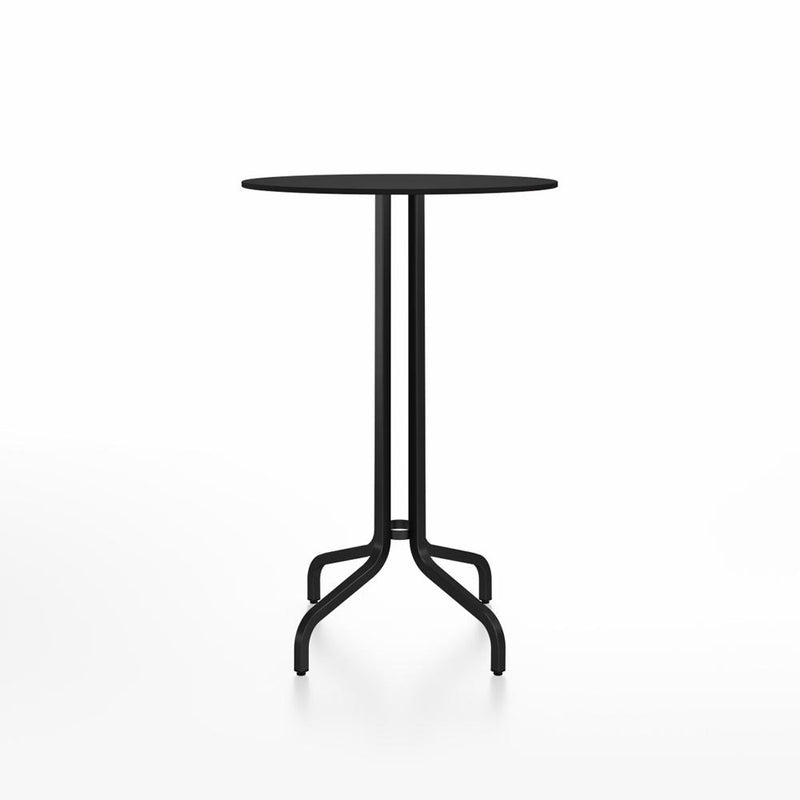 Emeco 1 Inch Bar Table - Round Top Coffee table Emeco Table Top 30" Black Powder Coated Aluminum Black HPL