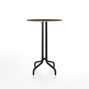 Emeco 1 Inch Bar Table - Round Top Coffee table Emeco Table Top 30" Black Powder Coated Aluminum Black Laminate Plywood