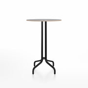 Emeco 1 Inch Bar Table - Round Top Coffee table Emeco Table Top 30" Black Powder Coated Aluminum Gray Laminate Plywood