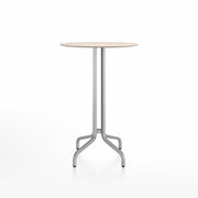 Emeco 1 Inch Bar Table - Round Top Coffee table Emeco Table Top 30" Brushed Aluminum Ash Wood