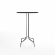 Emeco 1 Inch Bar Table - Round Top Coffee table Emeco Table Top 30" Brushed Aluminum Black Laminate Plywood