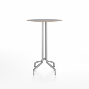 Emeco 1 Inch Bar Table - Round Top Coffee table Emeco Table Top 30" Brushed Aluminum Gray Laminate Plywood