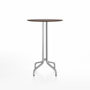 Emeco 1 Inch Bar Table - Round Top Coffee table Emeco Table Top 30" Brushed Aluminum Walnut Wood
