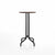 Emeco 1 Inch Bar Table - Round Top Coffee table Emeco Table Top 24" Black Powder Coated Aluminum Walnut Wood