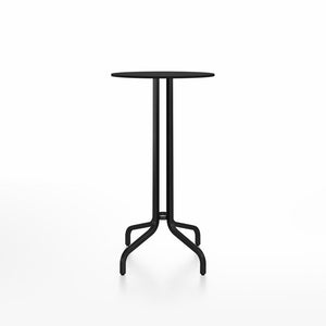 Emeco 1 Inch Bar Table - Round Top Coffee table Emeco Table Top 24" Black Powder Coated Aluminum Black HPL