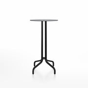 Emeco 1 Inch Bar Table - Round Top Coffee table Emeco Table Top 24" Black Powder Coated Aluminum Gray HPL