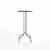 Emeco 1 Inch Bar Table - Round Top Coffee table Emeco Table Top 24" Brushed Aluminum Black Laminate Plywood