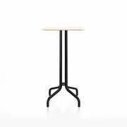 Emeco 1 Inch Bar Table - Square Top Coffee table Emeco Table Top 24" Black Powder Coated Aluminum Accoya Wood