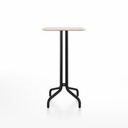 Emeco 1 Inch Bar Table - Square Top Coffee table Emeco Table Top 24" Black Powder Coated Aluminum Ash Wood