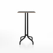 Emeco 1 Inch Bar Table - Square Top Coffee table Emeco Table Top 24" Black Powder Coated Aluminum Black Laminate Plywood