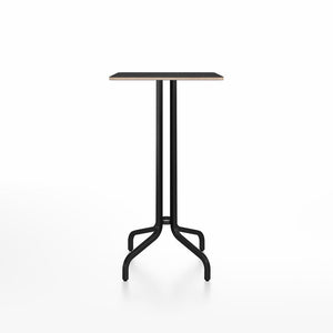 Emeco 1 Inch Bar Table - Square Top Coffee table Emeco Table Top 24" Black Powder Coated Aluminum Black Laminate Plywood