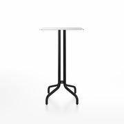 Emeco 1 Inch Bar Table - Square Top Coffee table Emeco Table Top 24" Black Powder Coated Aluminum Brushed Aluminum