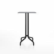 Emeco 1 Inch Bar Table - Square Top Coffee table Emeco Table Top 24" Black Powder Coated Aluminum Gray HPL