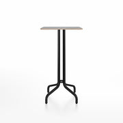 Emeco 1 Inch Bar Table - Square Top Coffee table Emeco Table Top 24" Black Powder Coated Aluminum Gray Laminate Plywood