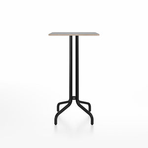 Emeco 1 Inch Bar Table - Square Top Coffee table Emeco Table Top 24" Black Powder Coated Aluminum Gray Laminate Plywood