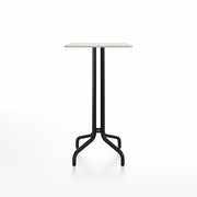 Emeco 1 Inch Bar Table - Square Top Coffee table Emeco Table Top 24" Black Powder Coated Aluminum White Laminate Plywood