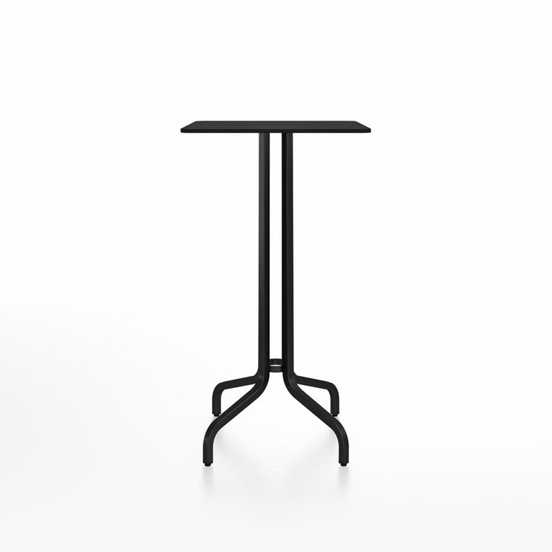 Emeco 1 Inch Bar Table - Square Top Coffee table Emeco Table Top 24" Black Powder Coated Aluminum Black HPL