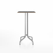 Emeco 1 Inch Bar Table - Square Top Coffee table Emeco Table Top 24" Brushed Aluminum Black Laminate Plywood